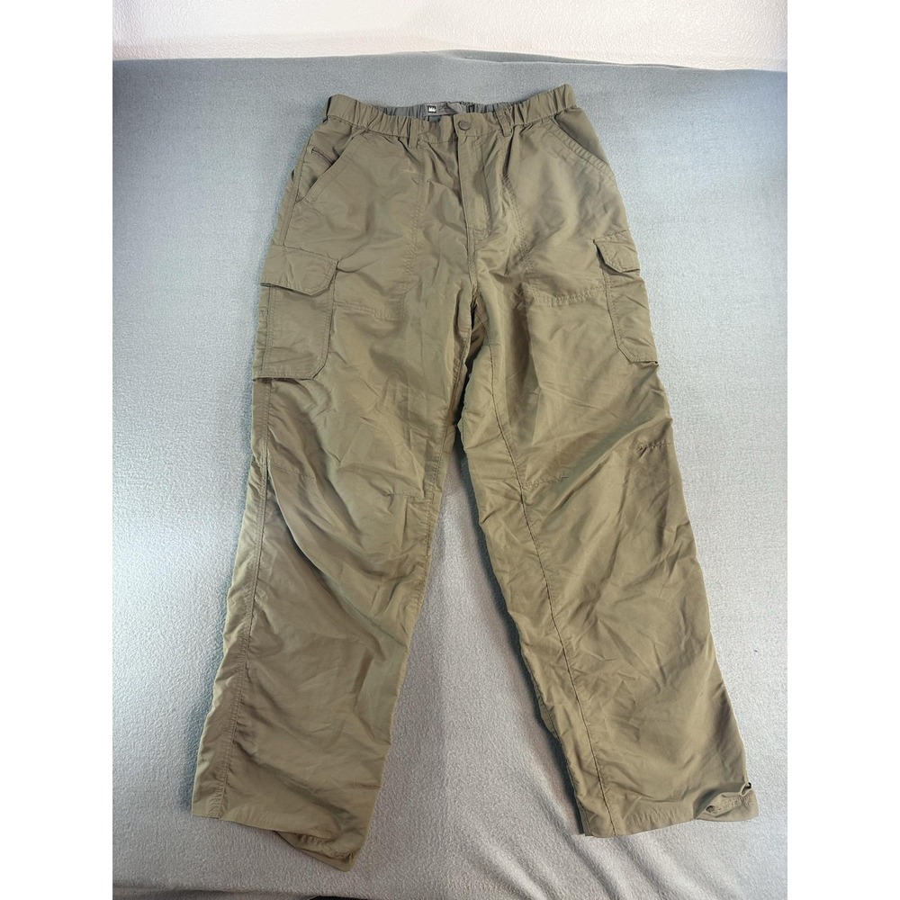 REI Pants Mens 32 Green Relaxed Fit Nylon Cargo Hiking Quick Dry Outdoor